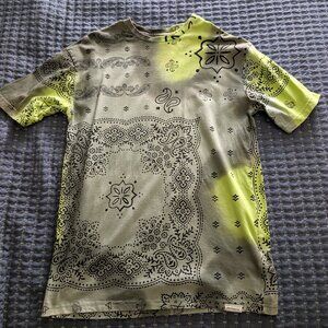 Eleven Paris Short Sleeve Tie Die Shirt with Graphic Print and Large Logo on Bac